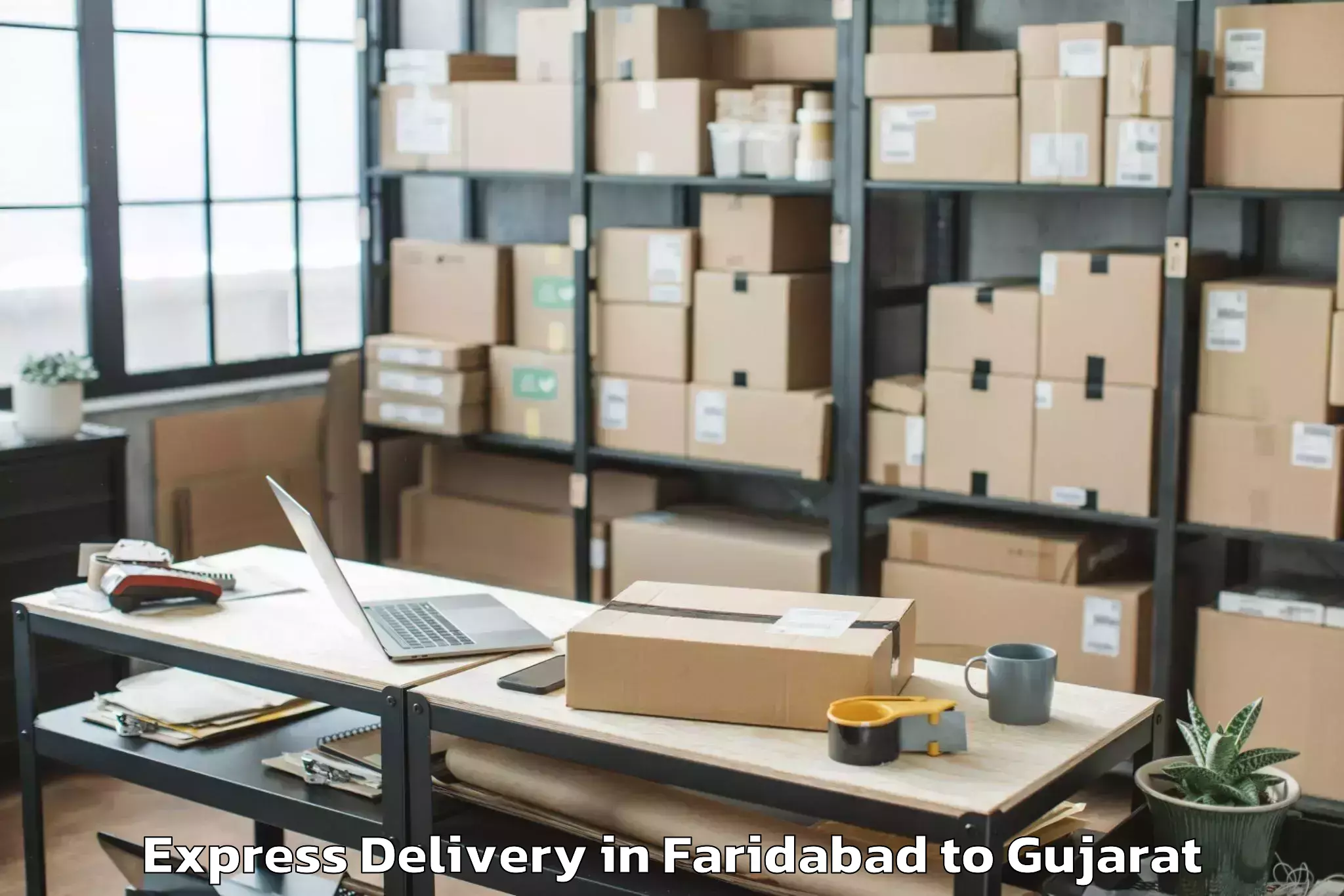 Book Faridabad to Sarkhej Express Delivery